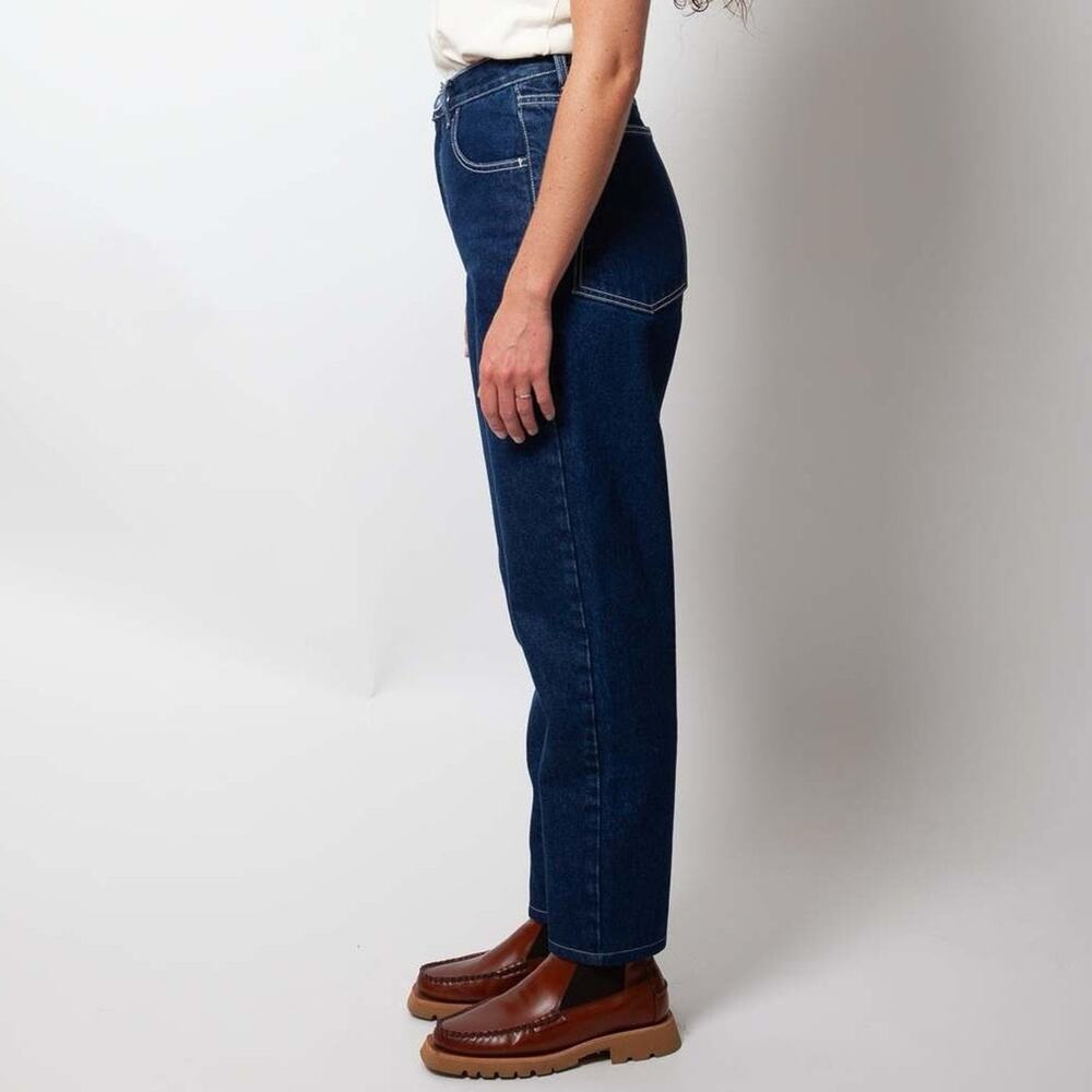 Gravel & Gold Colusa Shasta Dark Wash Relaxed Fit High Rise Tapered Leg Jeans 42 - Picture 2 of 16